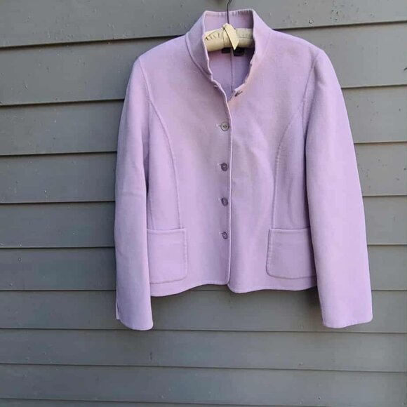 Nina McLemore Lavender Wool Jacket size 6 - Picture 2 of 7